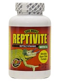 Кальций с мультивитаминами для рептилий с Д3 ZooMed Repti ReptiVite with D3, 227 г