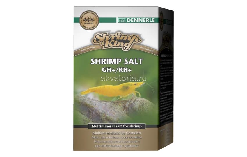 Минеральная соль для повышения GH+/KH+ Dennerle Shrimp King salt, 200 г