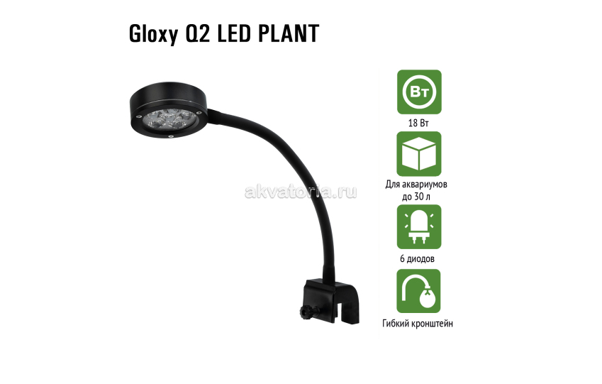 Аквариумный светильник GLOXY Q2 LED PLANT, 18 Вт