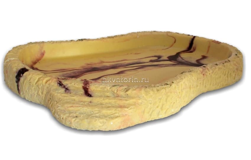 Кормушка Lucky Reptile Food Dish Sandstone, песочная, 21×16×3 см