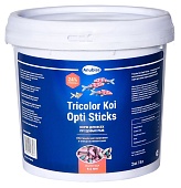 Корм для прудовых рыб Anubias Tricolor Koi Opti Sticks, палочки, 2 кг, ведро