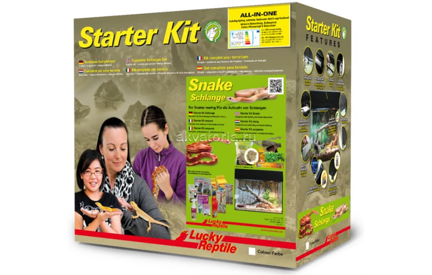 Стартовый комплект для змей Lucky Reptile Starter Kit Snake, 50×28×40 см, чёрный