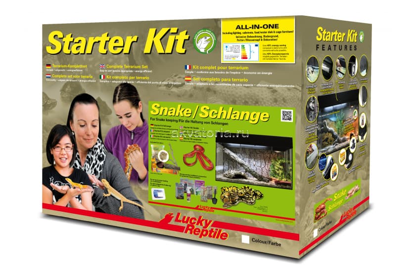 Стартовый комплект для змей Lucky Reptile Starter Kit Snake, 50×28×40 см, белый