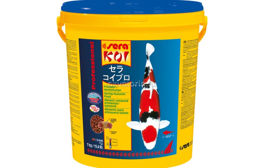 Корм для прудовых рыб Sera Koi Professional весна/осень, гранулы, 7 кг