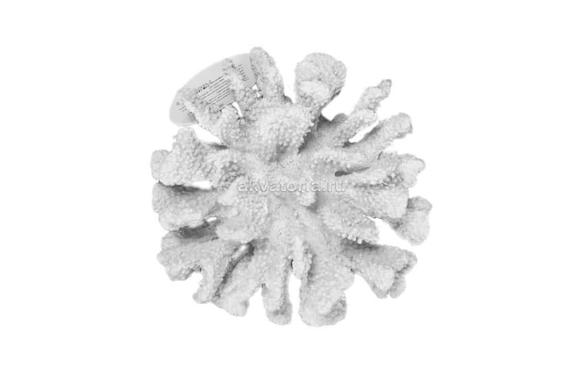 Искусственный коралл Vitality белый, большой, 20×19×9,5 см (SH9009XLWt)