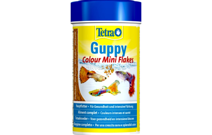 Корм Tetra Guppy Colour Mini Flakes, для гуппи, мини-хлопья, 100 мл