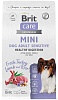 Корм для собак мелких пород Brit Care Mini Adult Sensitive Healthy Digestion, ягнёнок и индейка, 1,5 кг