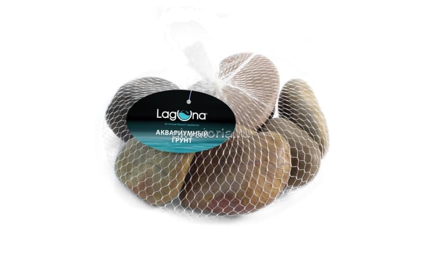 Грунт галька Laguna S/RB, коричневая, 5-8 см, 1 кг