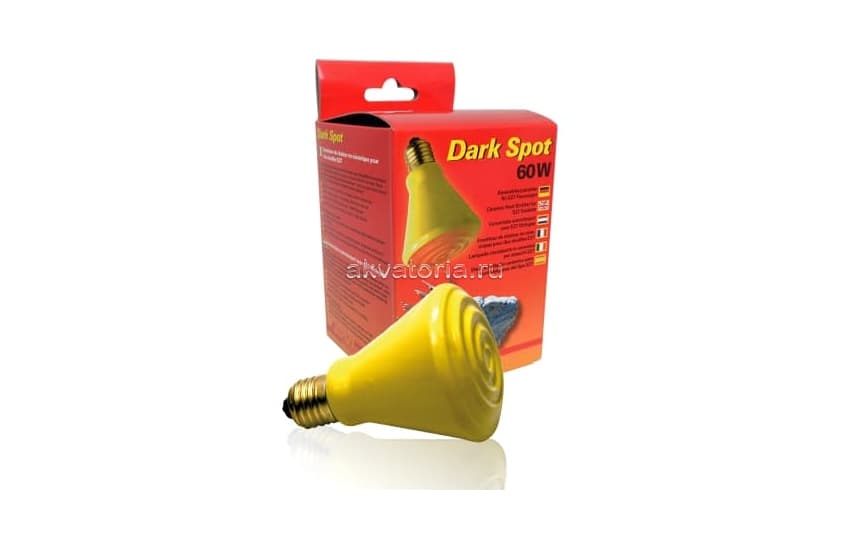 Тепловая керамическая лампа Lucky Reptile Dark Spot, 60 Вт