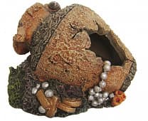 Аквариумная декорация PRIME «Кувшин с сокровищами» 11,5×11,5×8 см