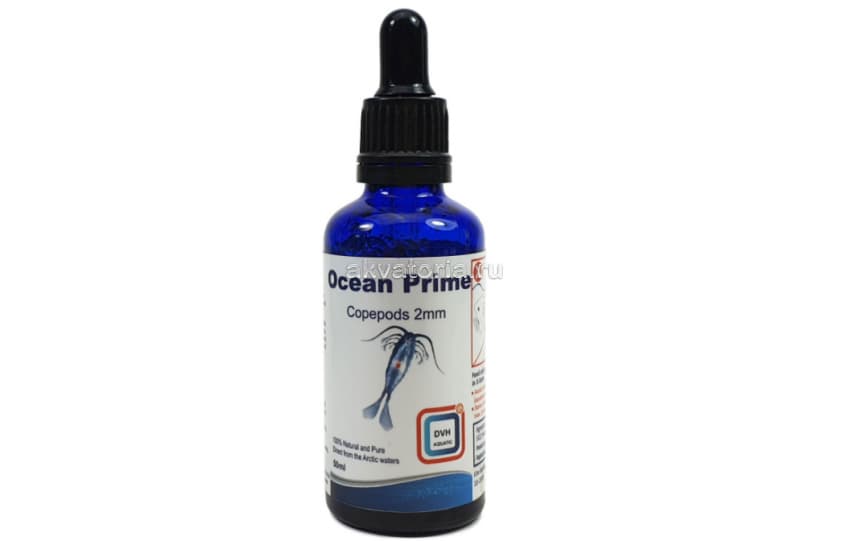 Планктоновые рачки для рыб и кораллов DVH Ocean Prime Copepods Liquid, 2 мм, 50 мл