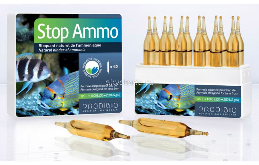 Препарат для нейтрализации аммиака Prodibio Stop Ammo, 12 ампул