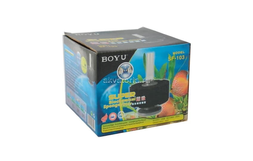 Внутренний аэрлифтный аквариумный  фильтр Boyu SF-103