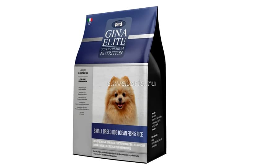 Корм для собак мелких пород Gina Elite Dog Small Breed Ocean Fish & Rice, рыба и рис, 3 кг