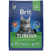 Корм для стерилизованных кошек Brit Premium Cat Sterilised Chicken, курица, 8 кг