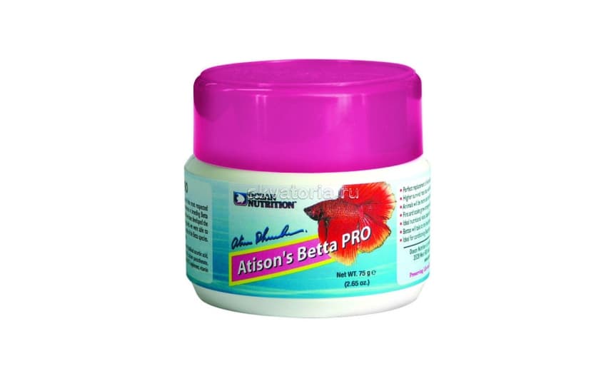 Корм для петушков Ocean Nutrition Atison s Betta Pro, гранулы, 75 г