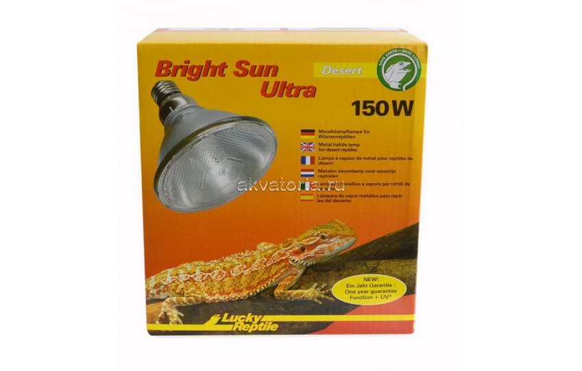 Террариумная ультрафиолетовая лампа Lucky Reptile Bright Sun Desert Ultra UV, металлогалогенная, 150 Вт