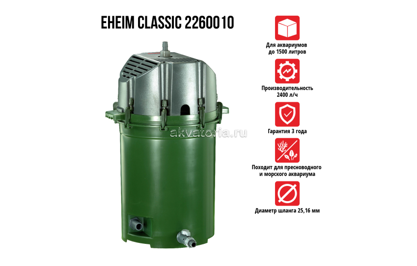 Внешний фильтр Eheim Classic 1500XL (2260)