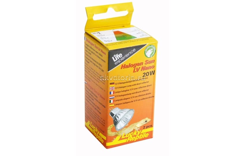 Галогенная лампа Lucky Reptile Halogen Sun LV nano, 20 Вт, 2 шт