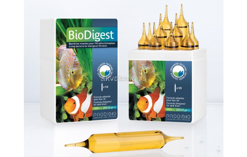Гиперконцентрированный бактериальный препарат для запуска аквариума Prodibio BioDigest Pro, 10 ампул