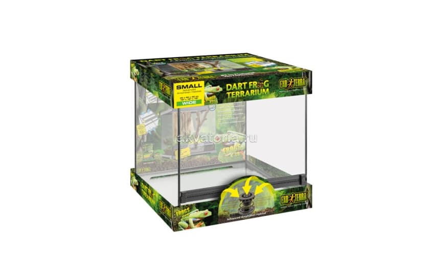 Террариум из силикатного стекла для содержания лягушек Hagen ExoTerra Dart Frog, 45х45х45 см