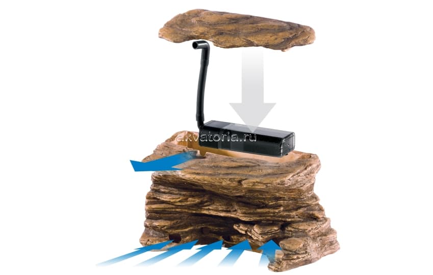 Черепаший остров с фильтром Hagen ExoTerra Turtle Cliff Large