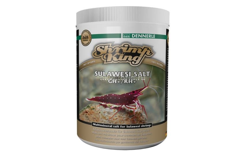Минеральная соль для повышения GH+/KH+ Dennerle Shrimp King Sulawesi salt, 200 г