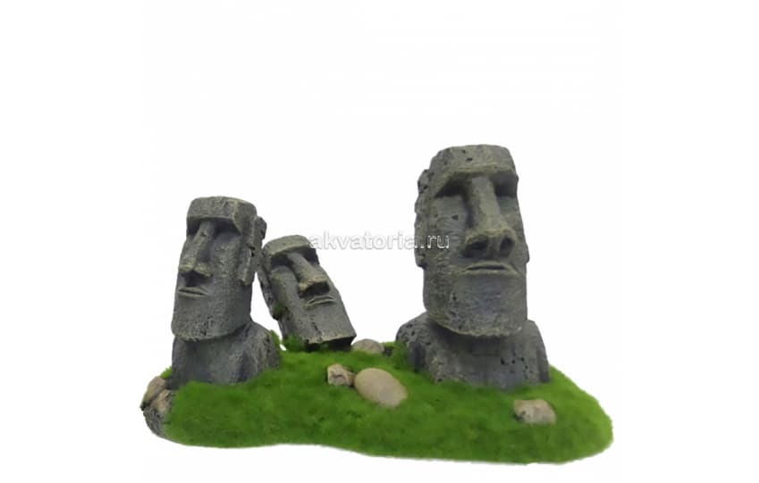 Аквариумная декорация AQUA DELLA «Статуи Моаи» 21×12×13 см