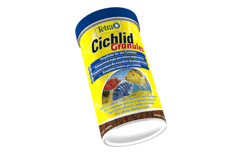 Корм Tetra Cichlid, мелкие гранулы, для цихлид, 500 мл – купить в магазине  аквариумов Акватория