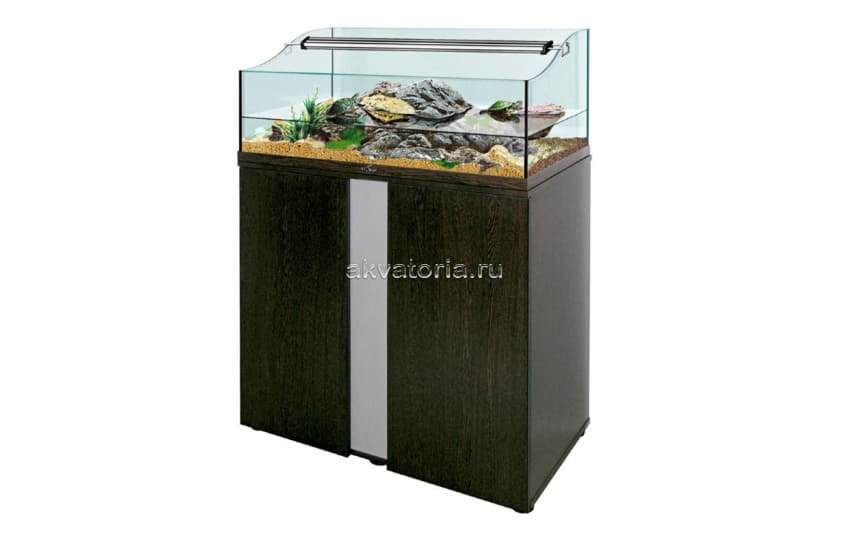 Тумба аквариумная Биодизайн Turt-House Aqua 100/Iwagumi 100 венге/серебро