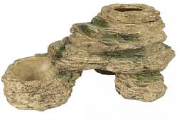 Укрытие с кормушкой AQUA DELLA "Камни-грот", 24,5×15×11,5 см