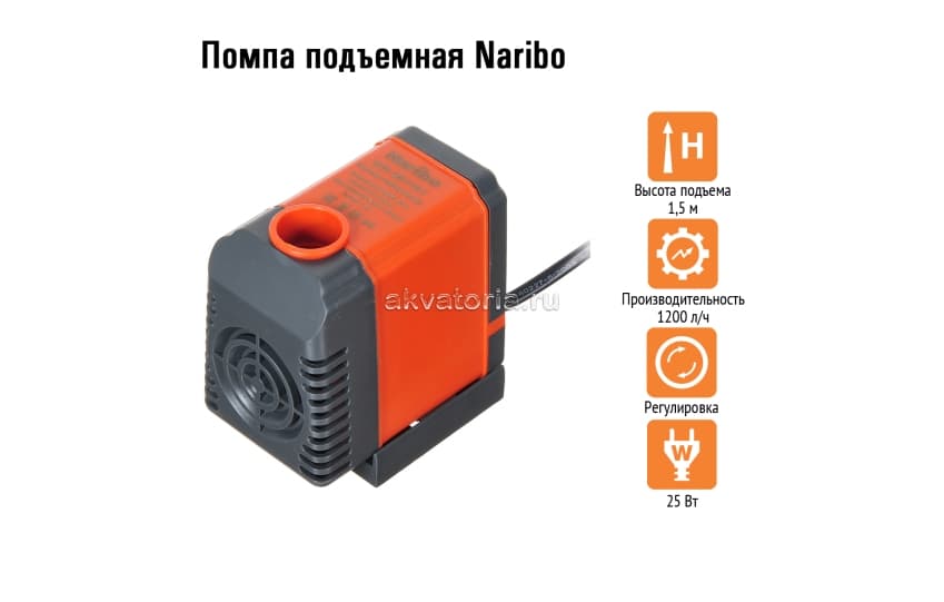 Погружная аквариумная помпа Naribo 25 Вт