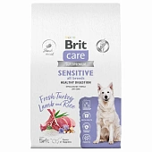 Корм для взрослых собак Brit Care Dog Adult Sensitive Healthy Digestion, ягнёнок, 1.5 кг
