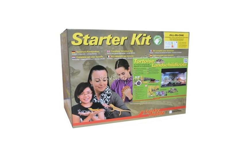 Стартовый комплект для сухопутных черепах Lucky Reptile Start Kit Tortoise, 80×40×52 см, чёрный