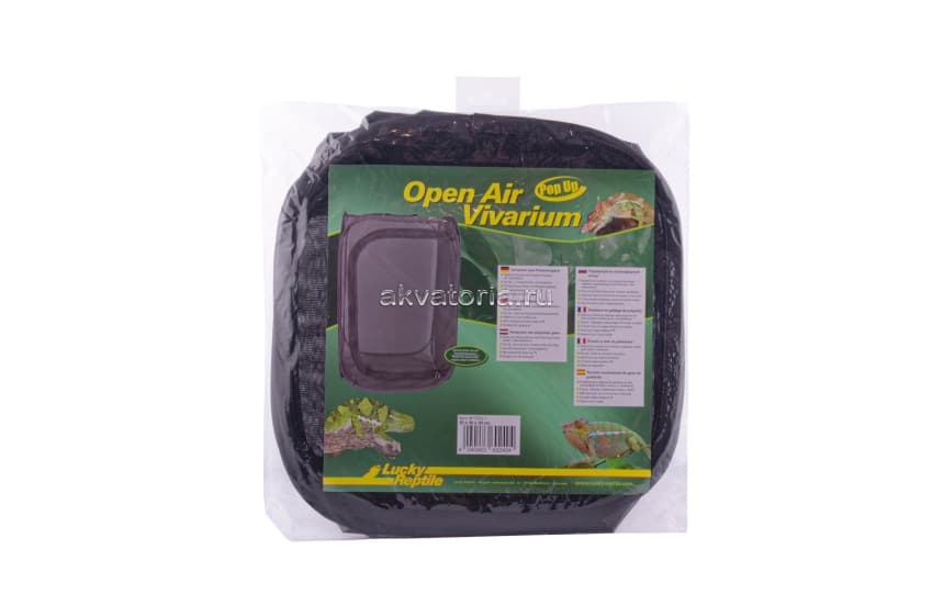 Террариум сетчатый Lucky Reptile Open Air Pop Up, чёрный, 30×30×30 см