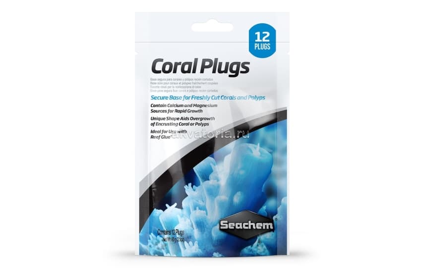 Плашки для кораллов Seachem Coral Plugs, 12 шт