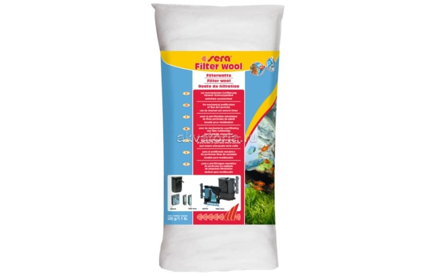 Фильтрующая вата Sera FILTER WOOL, 500 г