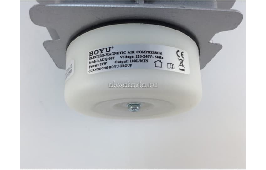 Компрессор поршневой BOYU ACQ-007, 75 Вт, 6000 л/ч