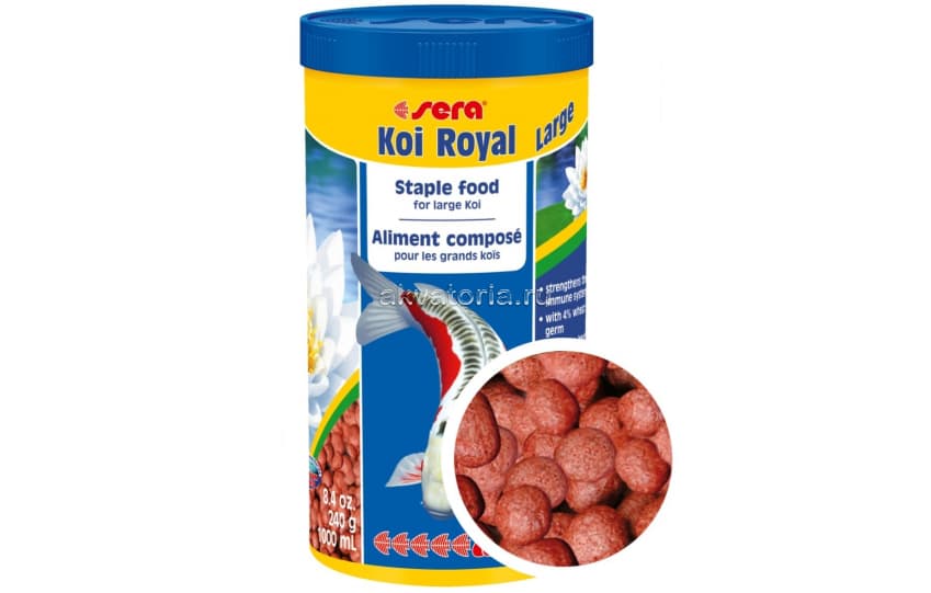 Корм для прудовых рыб Sera Koi Royal Large, гранулы, 1 л