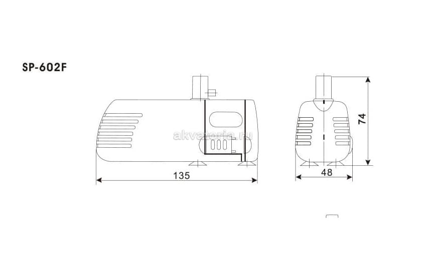 Внутренний аквариумный фильтр Boyu SP-602F