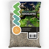 Грунт NOVAMARK HARDSCAPING Галька Галька морская, темная, 0,8-3 мм, 2 л