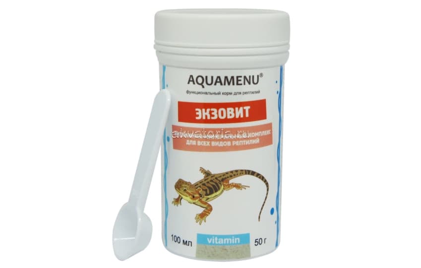 Витамины для всех видов рептилий Aquamenu Экзовит, 50 г