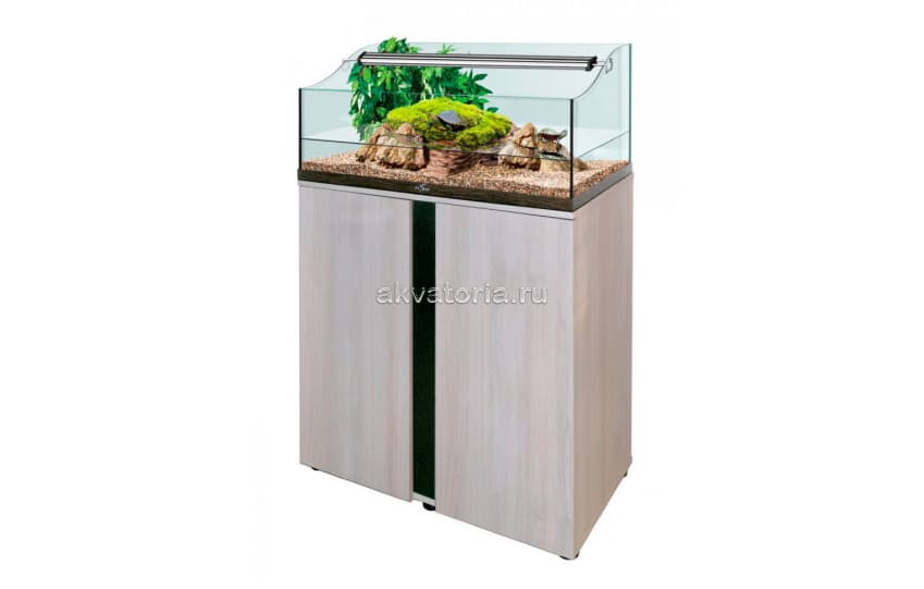 Тумба аквариумная Биодизайн Turt-House Aqua 70/Iwagumi 70 белёный дуб/венге