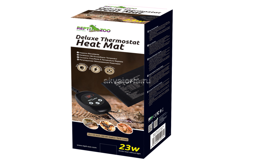 Термоковрик Repti-Zoo Deluxe Thermostat Heat Mat (AHM23), 23 Вт, 20×30 см