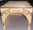 Укрытие Домик для сухопутных черепах NOVAMARK TERRA, фанерный, 20×15×12 см