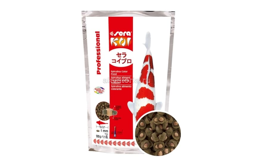 Корм для прудовых рыб Sera Koi Professional Spirulina Color, гранулы, 500 г