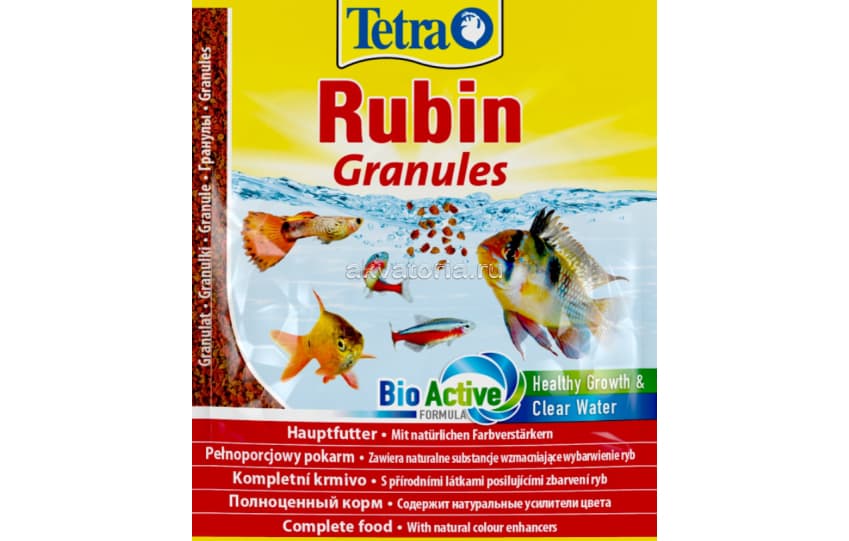 Корм Tetra Rubin Granules, гранулы, для всех видов рыб, 15 г