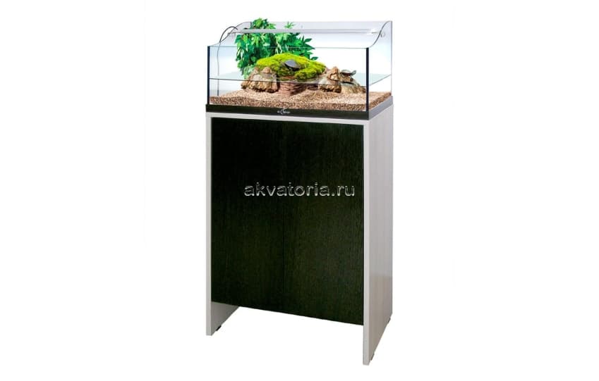 Тумба аквариумная Биодизайн Turt-House Aqua 55/Iwagumi 55 белёный дуб/венге
