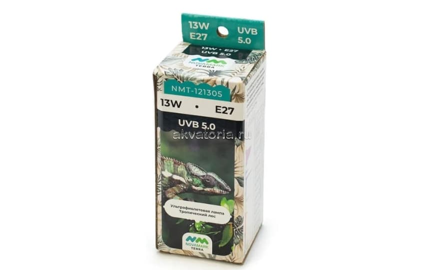 Террариумная ультрафиолетовая лампа NOVAMARK TERRA Тропический лес UVB 5.0, 13 Вт