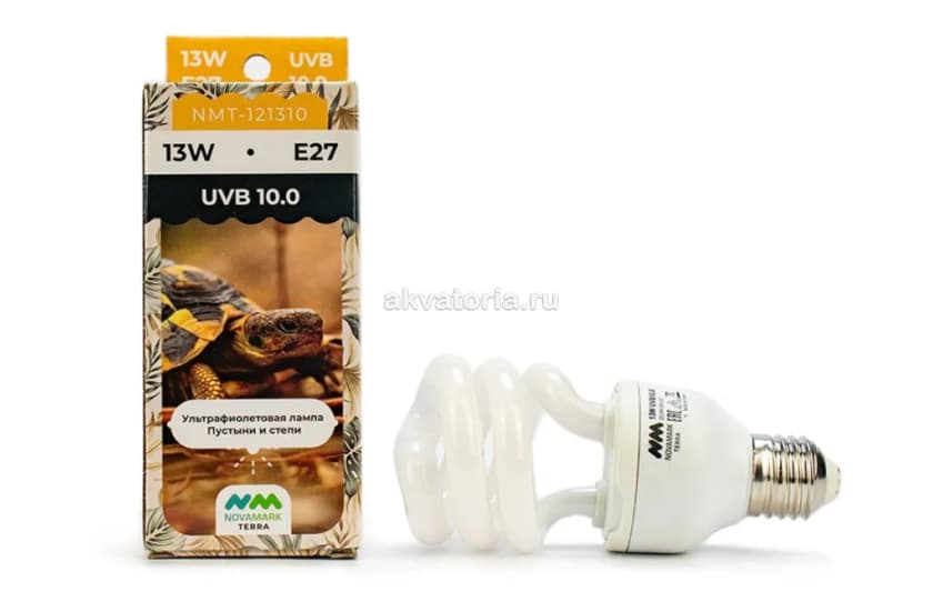 Террариумная ультрафиолетовая лампа NOVAMARK TERRA Пустыни и степи UVB 10.0, 13 Вт